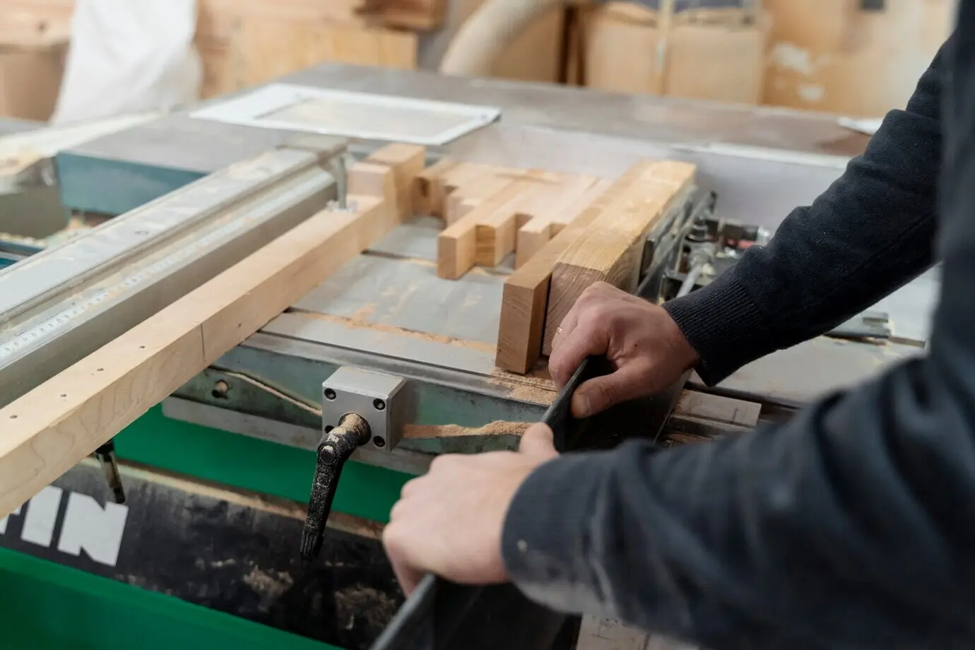 A man working in an MDF board warehouse.