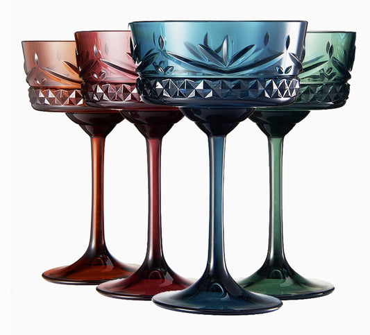 Set of 4 - Acrylic Vintage Coupe